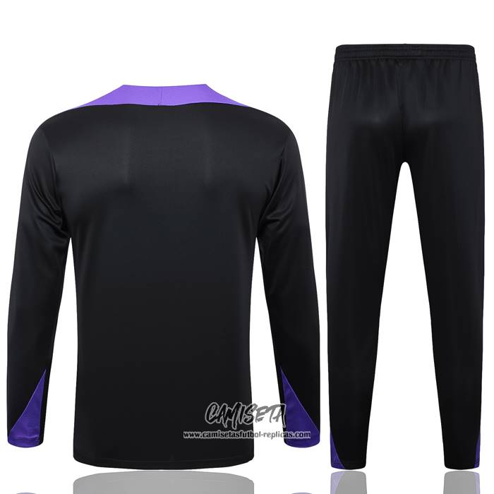 Chandal de Sudadera del Paris Saint-Germain Jordan 2024-2025 Nino Negro